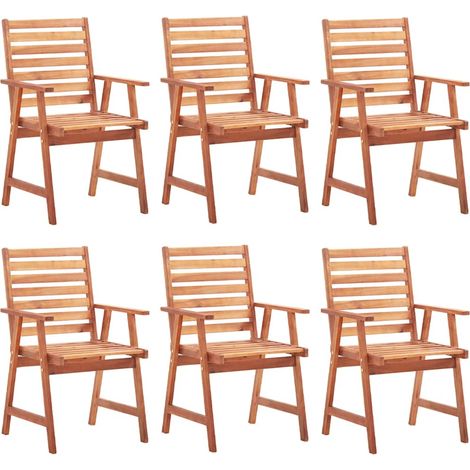 Maison Exclusive - Garten-Essstühle 6 Stk. mit Kissen Massivholz