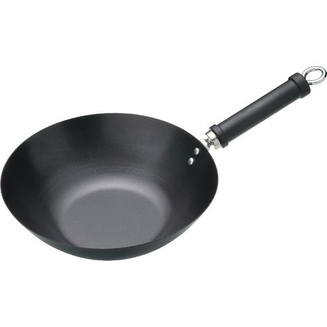 World Of Flavours Oriental 30cm Carbon Steel Non-Stick Wok With Phenolic Handle (1/5)