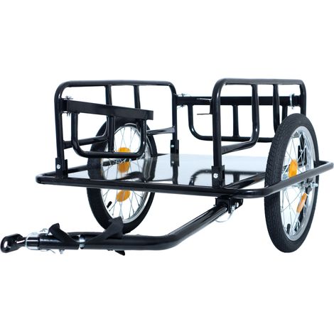 Remolque de carga para bicicleta de acero, 50 kg, ruedas neumáticas de 16", OKWISH (1/5)