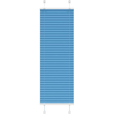 Plissee Blau 40x100 cm Stoffbreite 39,4 cm Polyester