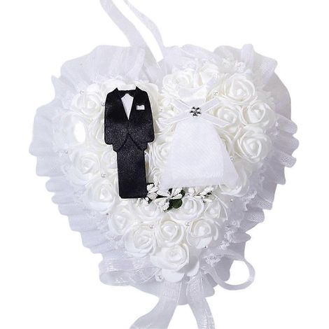 Coussin porte-dents personnalisé en dentelle pour occasions spéciales (1/5)
