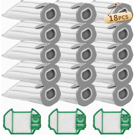 15 Staubsaugerbeutel für Vorwerk Kobold VK7, kompatibel mit Vorwerk Kobold VK7, mit 3 HEPA-Filtern, Ersatzfilterbeuteln und Ersatzstaubbeutel für Kobold (1/4)