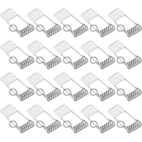 40 x 20 mm Plafonnier Ressort Pinces 20 Paquet Émettant Diode Blanc Encastré Eclairage Accessoires Sécurisation Pinces pour Plafond 1 virgule 1 mm (1/4)