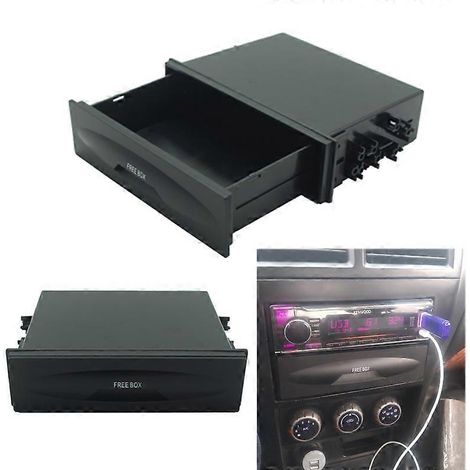 Kit d'installation universel pour autoradio 1 DIN, pochette de rangement, boîte de rangement pour voiture CX-38, étui à crayons pratique, tiroir (1/5)