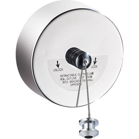 Tendedero retráctil de acero inoxidable, tendedero extensible de 3,8 m, tendedero retráctil para interiores, ideal para hoteles, baños y balcones. (1/4)