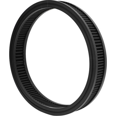 Rundes, durchflussstarkes, waschbares und wiederverwendbares Filterelement für Hot Rod 14x2 Zoll Luftfilter, schwarz. (1/5)