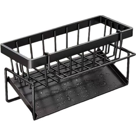 Portaoggetti Lavello Asciugatura Accessori Cucina Nero (1/5)
