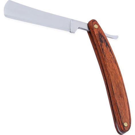 Rasoir Coupe Choux Traditionnel À Lame Droite Rasoir De Barbier Homme Avec Manche En Bois Pliable Et Portable Pour Salon De Coiffure Et Rasage Manuel À La Maison (1/5)