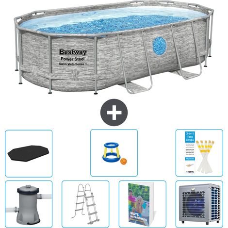 Bestway Bestway Power Steel Ovale - 427x250x100 cm - 8-pièces S535 (1/4)