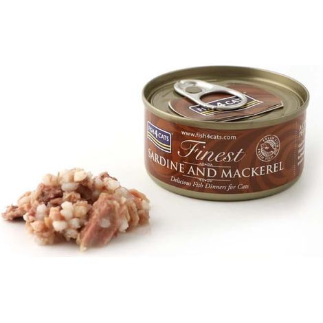 Fish4Cats - Sardines et maquereaux - Aliment humide pour chats 70 g