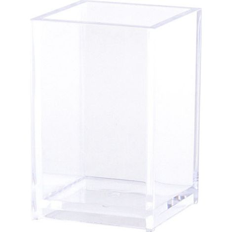 Porte-stylo en acrylique transparent, polyvalent, grande capacité, élégant, Simple, rectangulaire, organisateur de crayons de bureau (1/5)