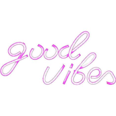 Enseigne lumineuse néon « Good Vibes » à suspendre au mur pour mariage, avec port USB et LED. Veilleuse LED idéale pour la décoration de chambres et autres pièces. (1/5)