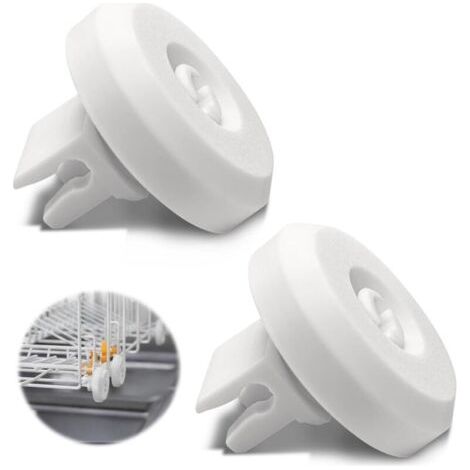 Roulette Lave Vaisselle pour Miele 2372352 - Lot de 2 Roulettes de Panier Inférieur de Rechange pour Lave-Vaisselle Compatibles avec Miele 2372352, Pratiques pour Améliorer le Glissement du Panier (1/5)
