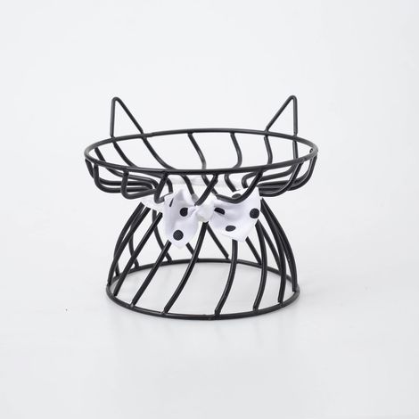 CSPARKV (16×16×13cm)Raised Ceramic Cat Bowl - Raised Cat Bowl with Non-Slip Metal Stand - Cat Food Bowl - Anti-Vomiting Cat Bowls - Cat Bowl - Cat Plate (1/3)