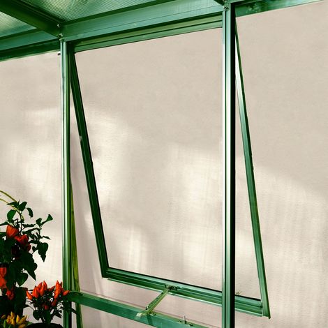 Vitavia Seitenfenster "V" für Vitavia Gewächshäuser, smaragd grün, ESG (1/3)