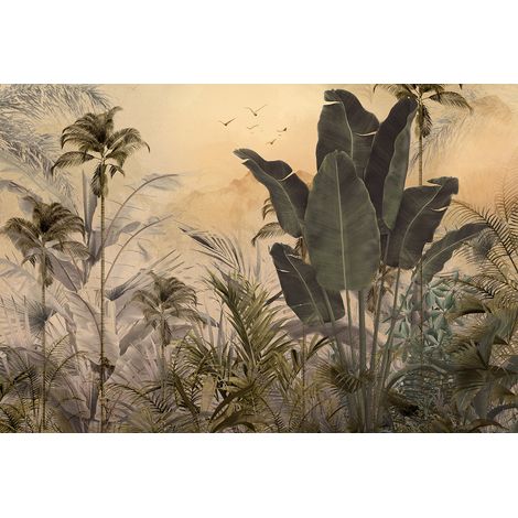 Papier peint panoramique - Plantes Tropicales - 130 cm x 88 cm (1/2)