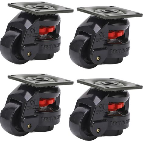 50mm Swivel Casters – 250kg Load Capacity – Durable Nylon for Heavy-Duty Equipment – 360° Rotation – Set of 4 (Black) – 16LBS (1/5)