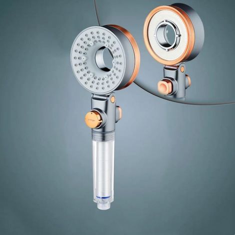 Pommeau de Douche Economie D'eau, Anti Calcaire Douchette avec Filtre, Haute Pression Pomme avec 3 Modes de Jet, SPA Pomme de Douche (1/5)