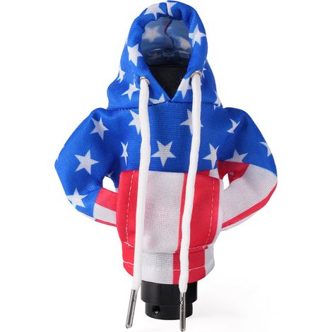 Christmas Limited Edition Car Gear Shift Cover, Hoodie/Hoodie Style, Gear Shift Lever, Handbrake Cover - American Flag (Horizontal) (1/4)