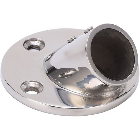 Raccord de rambarde bateau 45° en inox 316, embase ronde, quincaillerie marine pour tube 25mm/1in, accessoire rail bateau (1/5)
