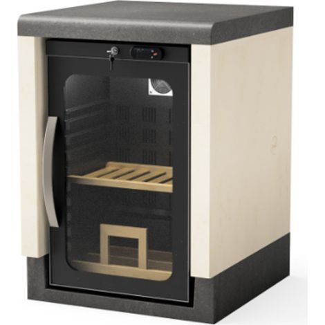 Kitaway Modulo barbecue da incasso da 61×63×85 cm con frigorifero integrato Base bianca/grigia per barbecue da giardino (1/5)