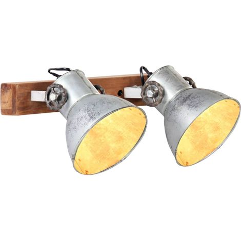 Wandlampe Industriestil Silbern 45x25 cm E27
