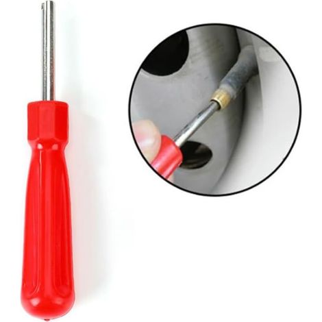 1 tournevis de valve pour valve de pneu, extracteur de noyau de valve pour toutes les valves de roue courantes des pneus de voiture, outil de démontag (1/5)