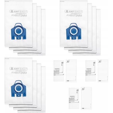 Bolsas para aspiradora Miele 3D Complete C3, C2, Classic C1 (12 unidades) + 6 filtros (1/5)
