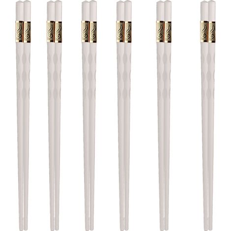 Baguettes - Fibre De Verre - Antidérapantes - Lavables Au Lave-Vaisselle - Résistantes À La Chaleur - 6 Paires (1/5)