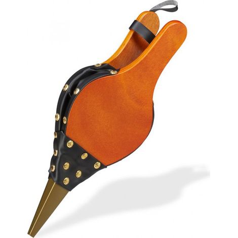 Soufflet de cheminée - barbecue - 39 cm de long - marron-noir - Soufflet de cheminée - barbecue - 39 cm de long - marron-noir (1/5)