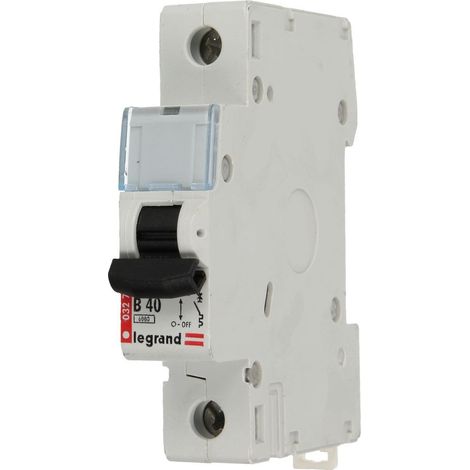 Legrand – Disjoncteur unipolaire 40A – Courbe de déclenchement C – 1 module – Tension 230V – Courant de court-circuit 6000A