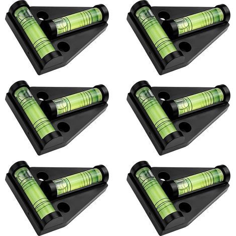 Niveau à bulle (6 pièces), niveau à bulle magnétique en croix, accessoires de camping-car, mini niveau à bulle pour caravane, niveau à bulle en T noir, pour meubles, remorques, trépieds, équipement ph (1/5)