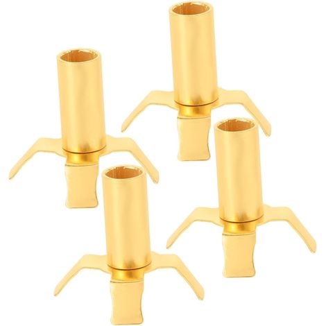 Support pour Lampe à Huile Bouddhiste en Alliage de Zinc, 4 Pièces Porte-mèche en Métal Doré, Support à Trois Branches, Usage Décoratif pour Mariage et Table (1/5)
