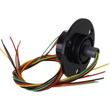 BQLZR 4,4 cm diametro Flang nero 6 fili 240 VAC/DC metal 250RPM 2 a Industrial test Equipment capsule slip Ring circuito (1/5)