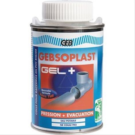 Colle PVC gel Gebsoplast plus spéciale pression 500ml GEB
