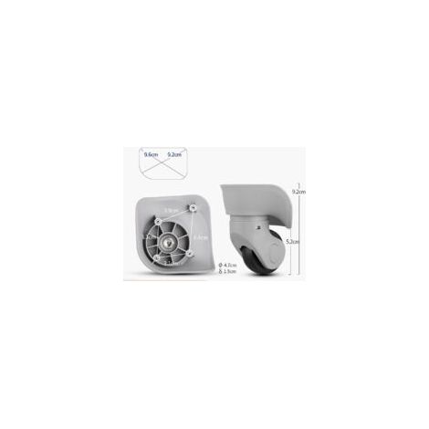 Trimec – Paire de roulettes de valise silencieuses en caoutchouc – Résistantes à l'usure – Rotation multidirectionnelle – Lot de 2 – Pour valises trolley