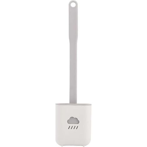 Brosse de toilette pour le nettoyage des recoins, brosse de chasse d'eau douce avec base (1/5)