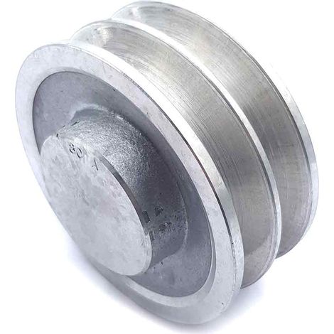 Poulie trapézoïdale aluminium moyeu plein SPA80/2ALU