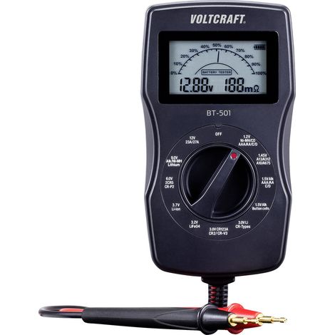 VOLTCRAFT Batterietester BT-501 Messbereich (Batterietester) 1,2 V, 1,5 V, 3 V, 6 V, 3,7 V, 9 V, 12 (1/5)