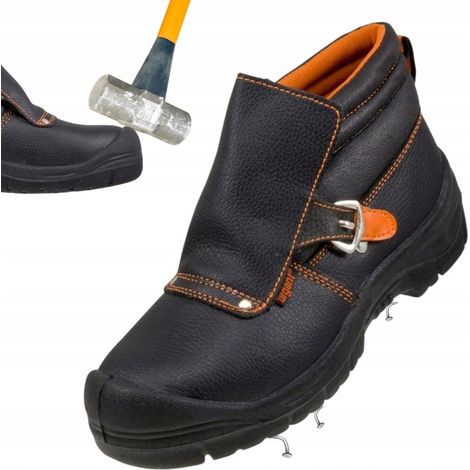 Herren-Schweißer-Arbeitsschuhe, Anti-Scheitel-Lederstiefel mit Zehenkappe
