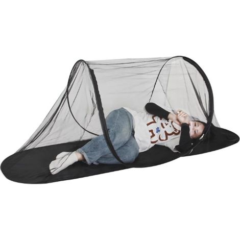 Moustiquaire pliante rapide 200 x 72 x 70 cm (noire), tente de camping portable, moustiquaire pour lits superposés, moustiquaire escamotable ultralégère, moustiquaire de camping en plein air (1/5)