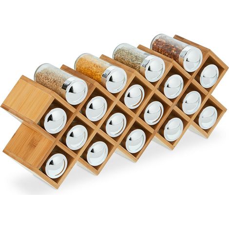 Étagère à épices avec base de haut x large profondeur rangement pour la cuisine bouteilles non incluses . 10,5 cm 19 cm 42 cm (1/4)