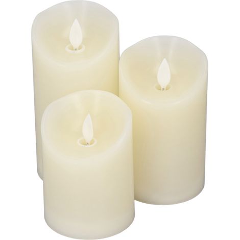 Lot de 3 bougies LED télécommandées RGB, certification FCC/CE/ROHS, flamme réaliste vacillante, changement de couleur 18 touches, décoration de table pour fêtes et maison (piles non incluses, télécomm (1/5)