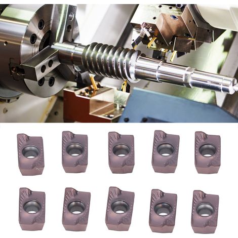 Jeu de 10 plaquettes de coupe en carbure pour usinage CNC, porte-fraise en carbure indexable, outil de coupe pour tour à métaux APMT1604PDER54 (1/5)