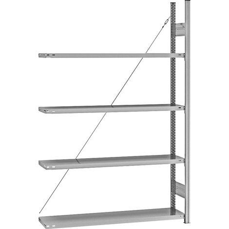 eurokraft pro, Rayonnage emboîtable à tablettes, galvanisé, (1/4)