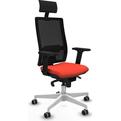 piqueras-y-crespo Chaise moderne orange foncé avec accoudoirs (1/3)