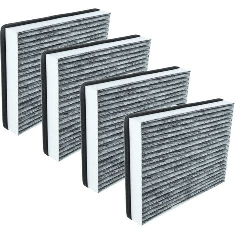 vhbw 4x Aktivkohlefilter kompatibel mit Miele DKFS 36-P, DAW 1620, DAW 162x, DAW 1920, DAW 192x Dunstabzugshaube