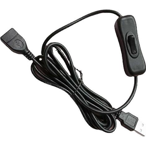 Câble d'extension USB 2.0 avec interrupteurs marche/arrêt, connecteur mâle-femelle. (1/5)