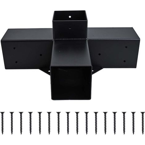 Kit de support de pergola en acier pour 4 x 4, poutre en bois, tonnelle, porche, balustrade, toit (A) (1/5)