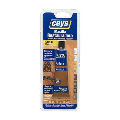 Mastic de restauration de bois Sapeli 40gr 505109 ceys (1/2)